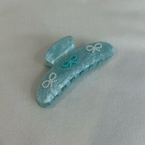 Blue Embellished Hair Claw Clip